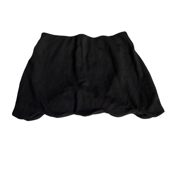 Topshop Scalloped Hem Mini Skirt Black Size 4 - Picture 7 of 7